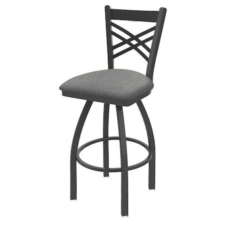 Holland Bar Stool Co 25" Swivel Counter Stool, Pewter Finish, Graph Seat 82025PW020